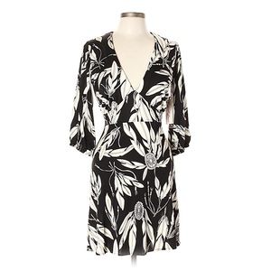 NWT Mara Hoffman Silk Black White Floral Dress